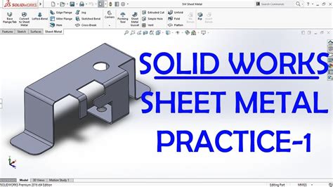 how to do sheet metal in solidworks|solidworks sheet metal practice exercises.